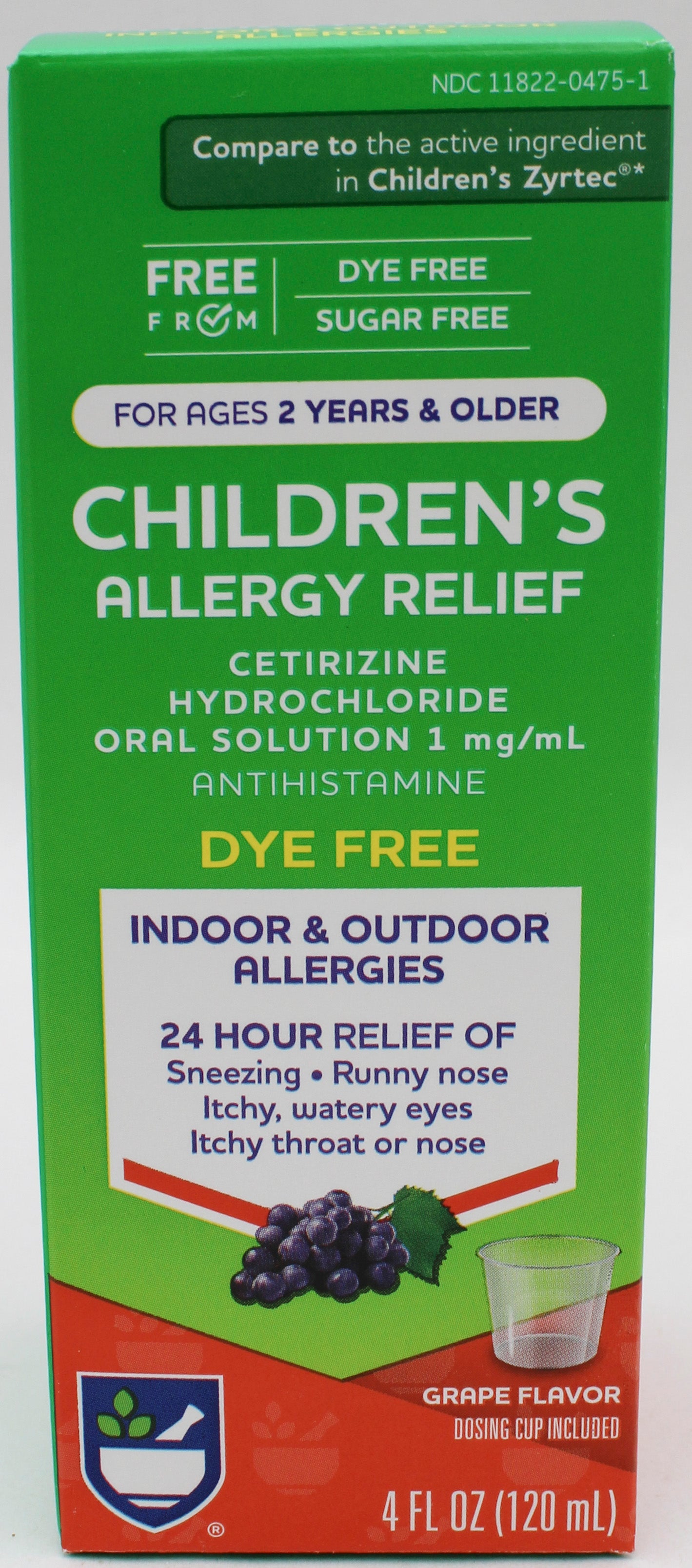 RITE AID CHILDREN'S 24HR ALLERGY RELIEF SUGAR FREE GRAPE 4oz EXP 12/31