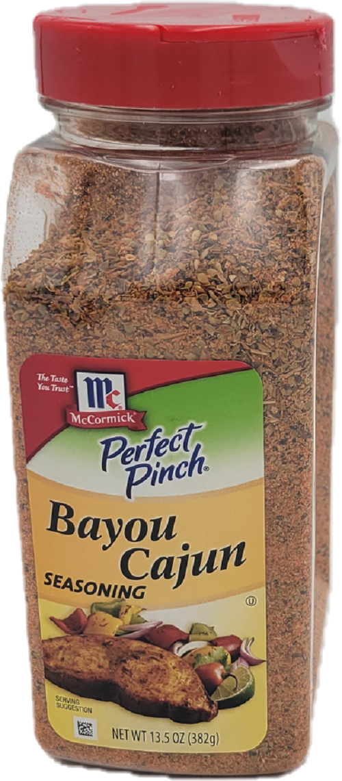MCCORMICK PERFECT PINCH BAYOU CAJUN SEASONING BEST BY 5/25