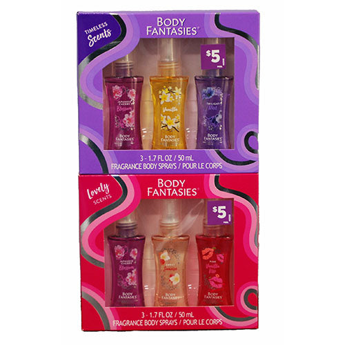 BODY FANTASIES MIXED GIFT PACKS 3CT PP$5