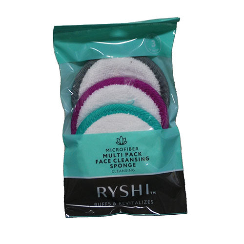 RYSHI MICROFIBER FACE CLEANSING SPONGES 3PK