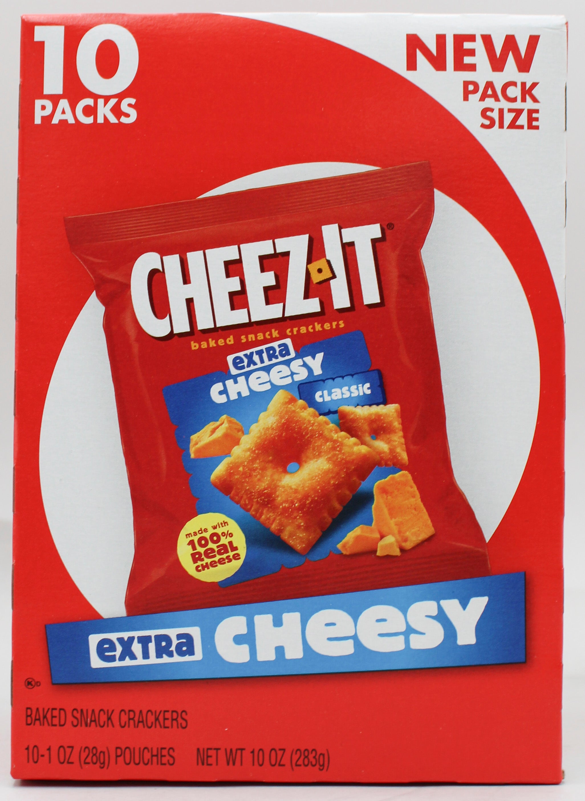CHEEZ-IT EXTRA CHEESY CRACKERS 1 Oz 10ct CADDY NI BB 10/12/2026
