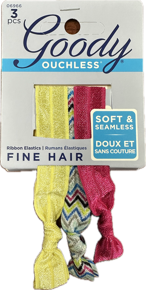 GOODY OUCHLESS RIBBON ELASTICS 3CT CHEVRON NI