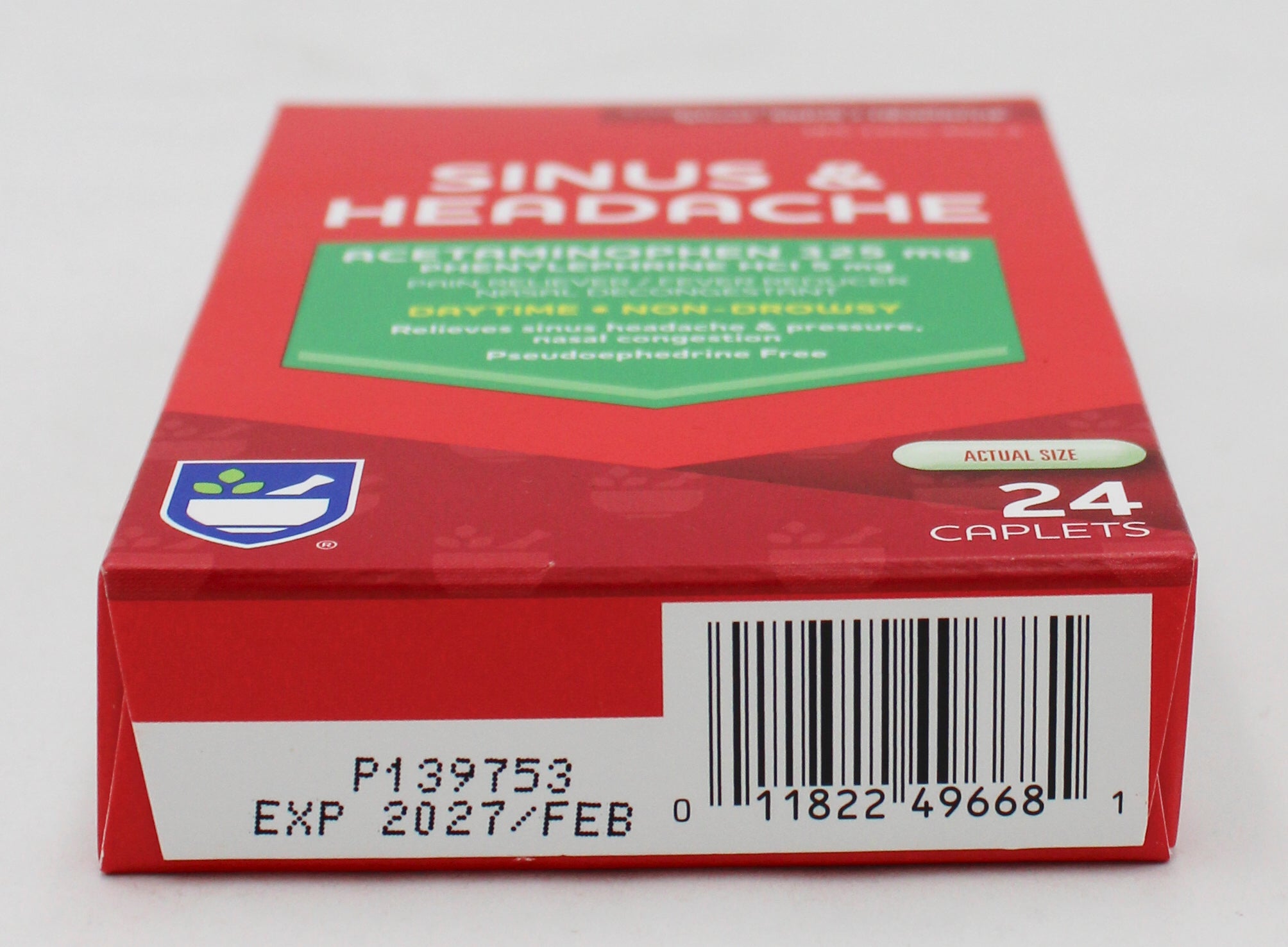 RITE AID PAIN & SINUS RELIEF CAPLETS 24ct EXP 2/15/2027 COMPARES TO Tylenol