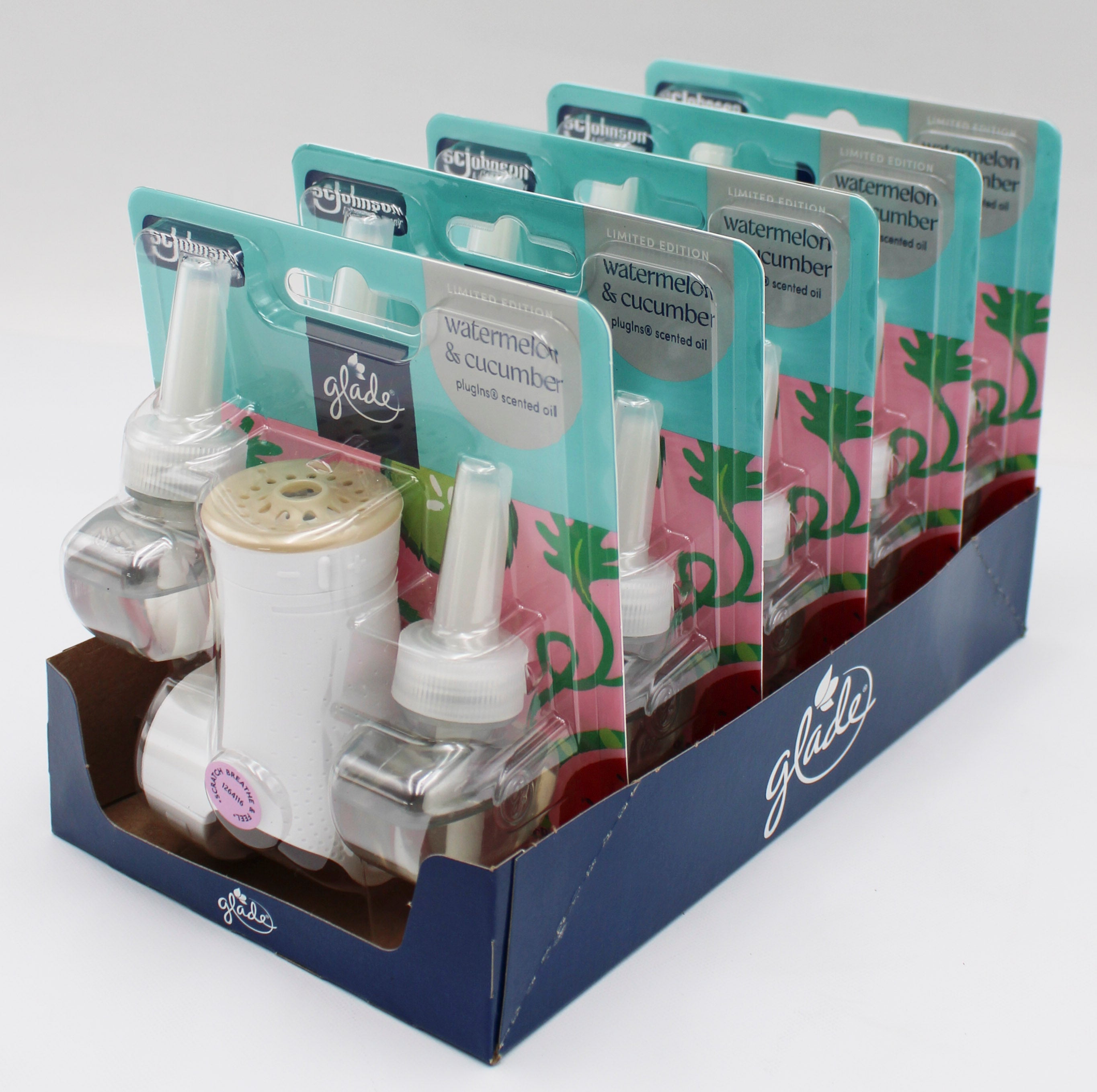 Glade PlugIns Scented Oil Watermelon & Cucumber 1 Warmer + 2 Refills 0.67fl oz