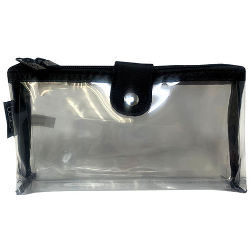 DBLE ZIP FOLDOVER PURSE-CLEAR/NI