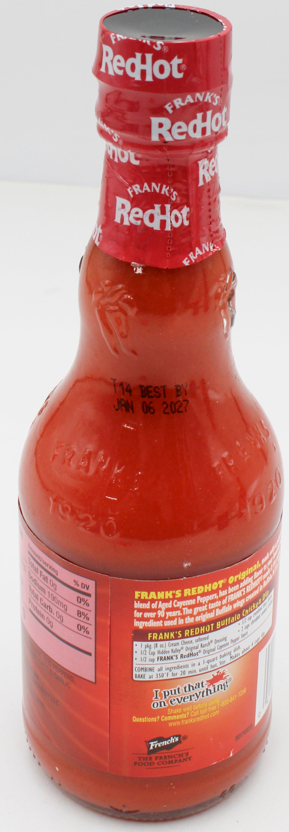 FRANKS REDHOT SAUCE 12 Oz BB 1/6/27