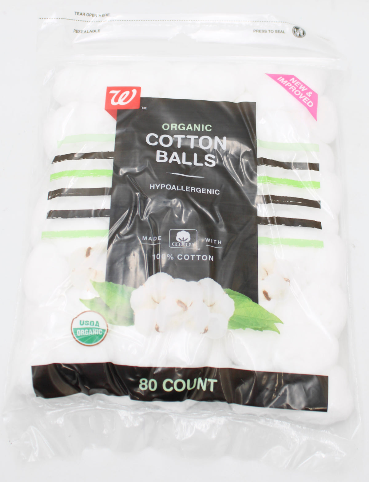 COTTON BALLS ORGANIC 80ct NI
