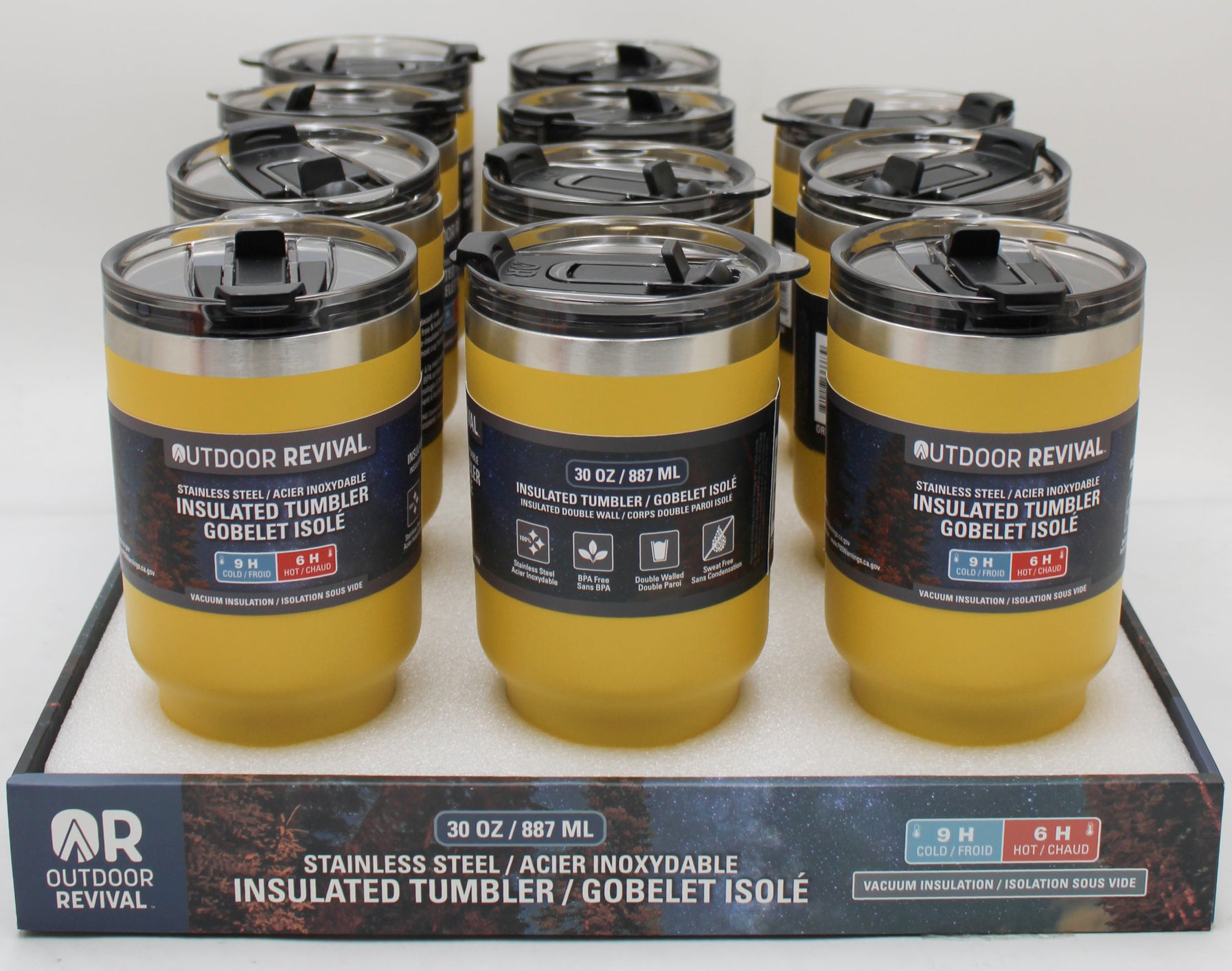 OUTDOOR REVIVAL 30 OZ STAINLESS STEEL TUMBLER SUNFLOWER