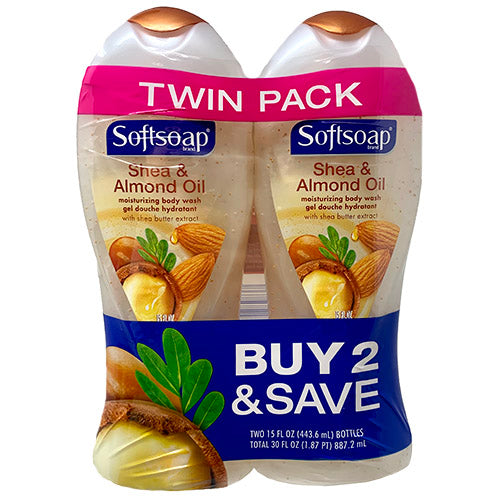 Softsoap Body Wash Shea & Almond 2 x 15oz Pack