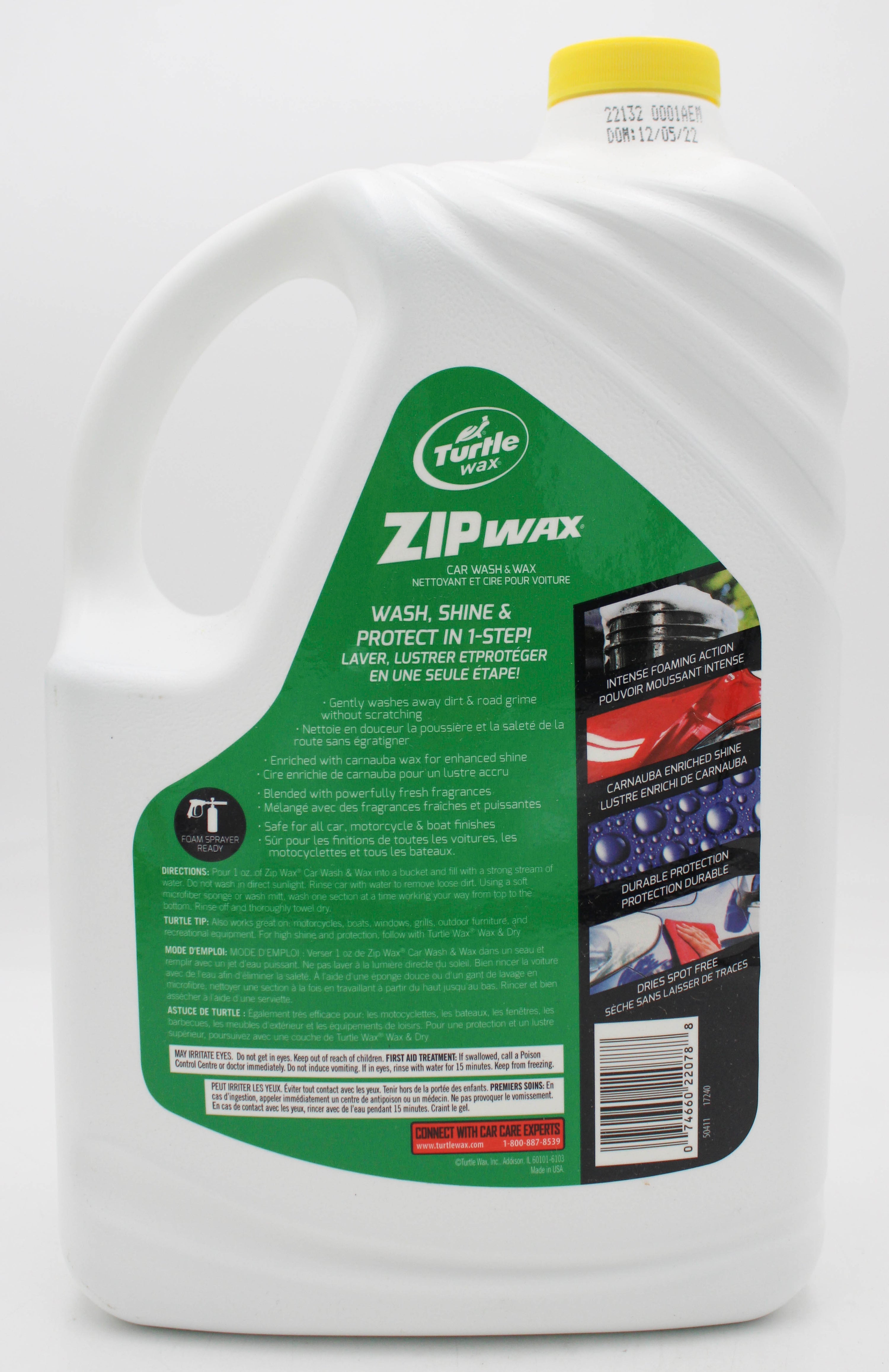 SP TURTLE WAX ZIP WAX CAR WASH & WAX 128oz