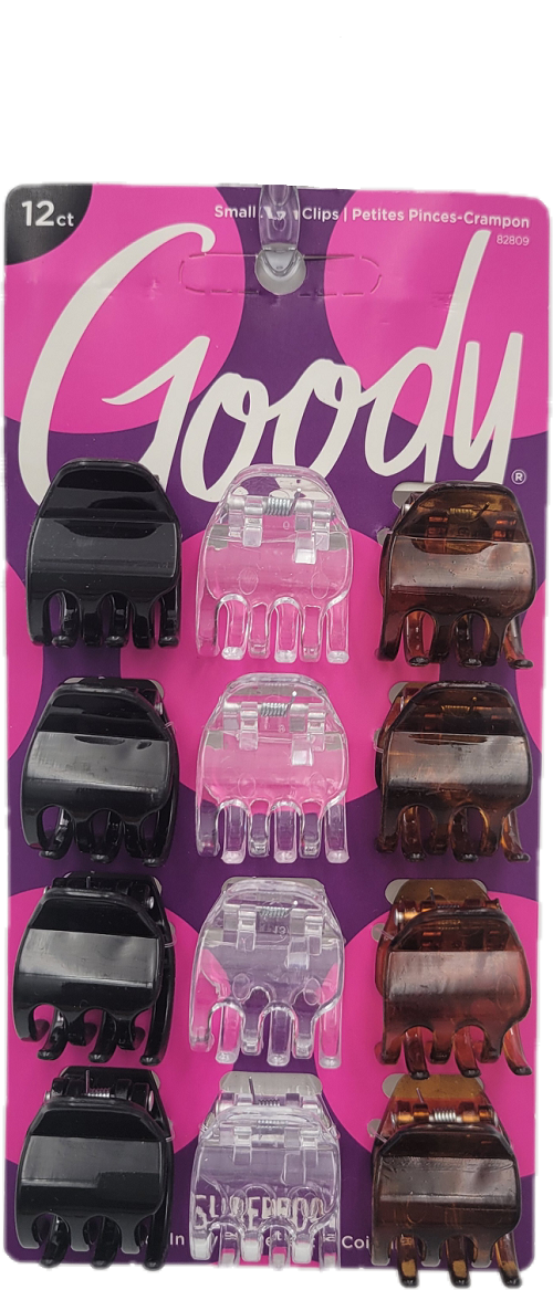 GOODY CLAW CLIPS 12CT SMALL ASSORTED COLORS NI