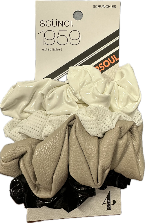 SCUNCI 1959 HAIR SCRUNCHIE 4CT-ASST($7.99)NI