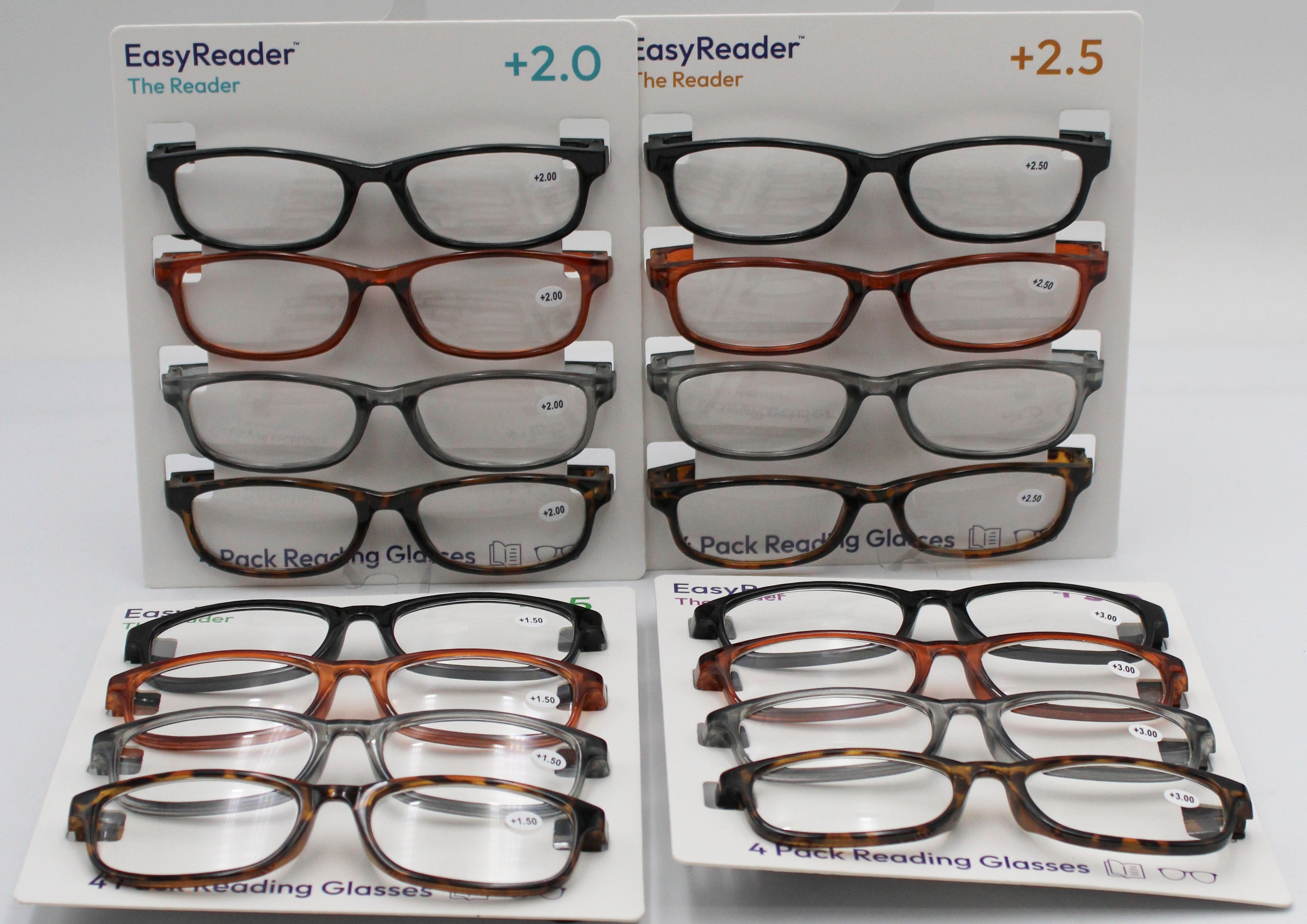 4PK READERS - ASST POWERS (+1.50,+2.00,+2.50,+3.00)