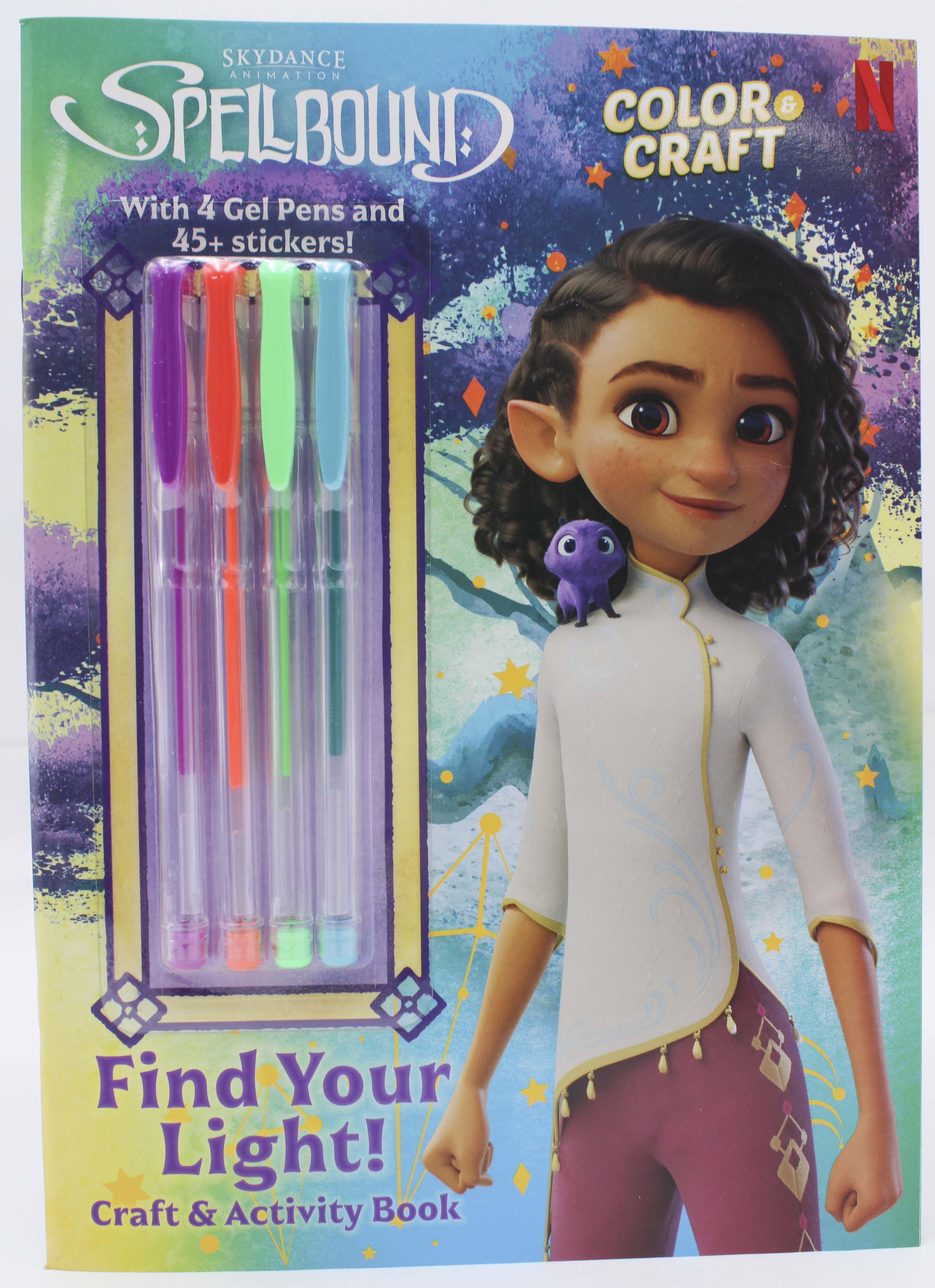 SPELLBOUND FIND YOUR LIGHT ACTIVITY BOOK w/4 GEL Pens & Stickers 48pg