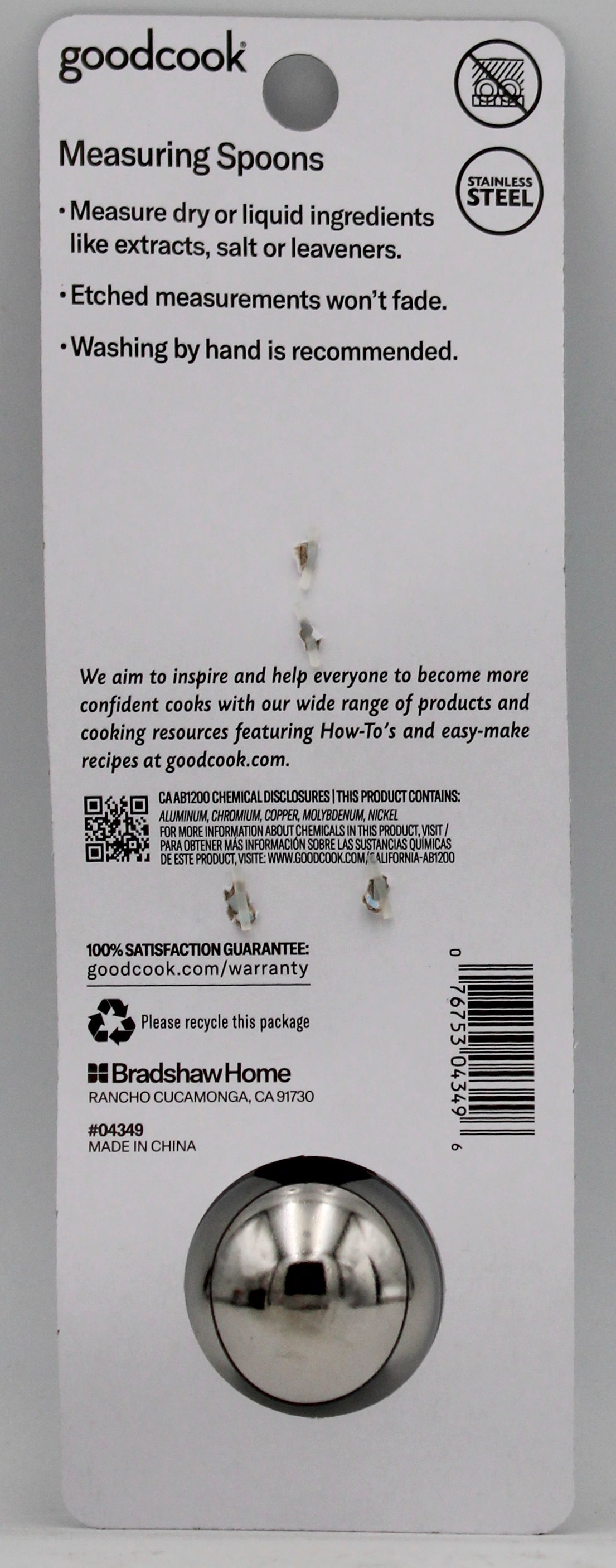 GOOD COOK 4CT MEASURING SPOONS