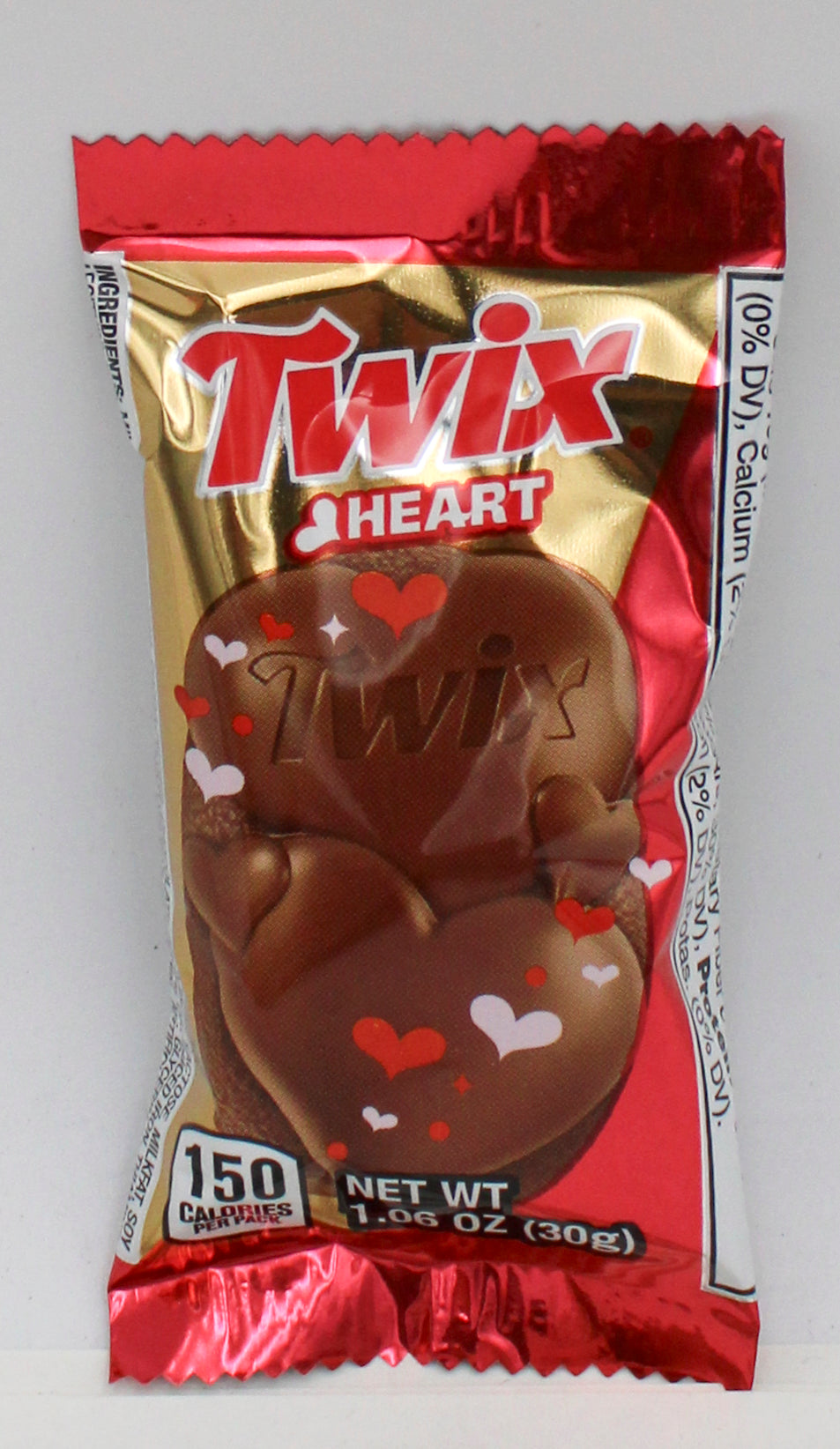 TWIX CARAMEL VALENTINE SINGLE HEART 1.06 Oz  BB 9/9/26