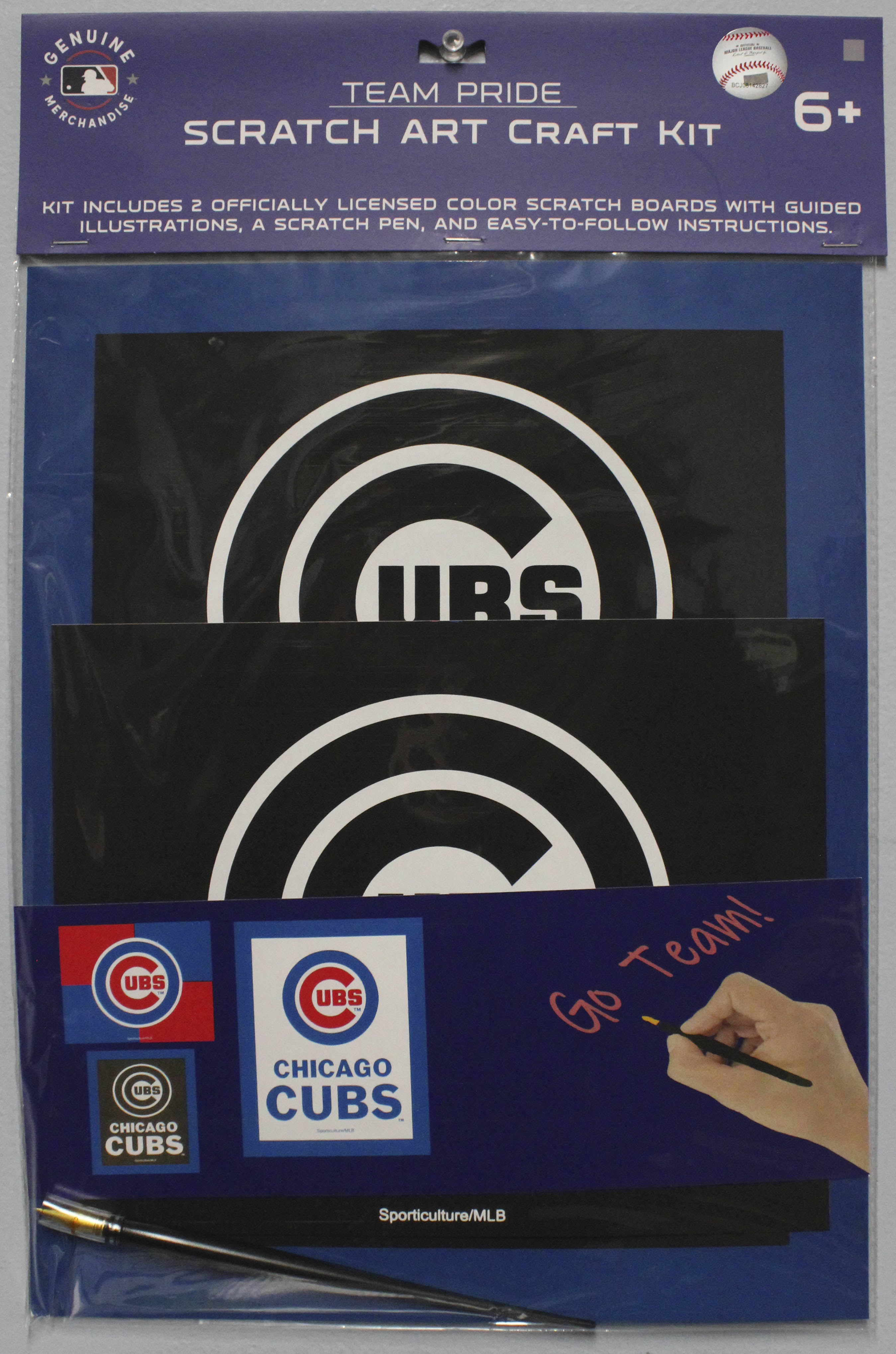 CHICAGO CUBS SCRATCH ART CRAFT KIT