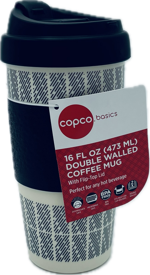 COPCO DOUBLE WALLED COFFEE MUG 16oz NI.