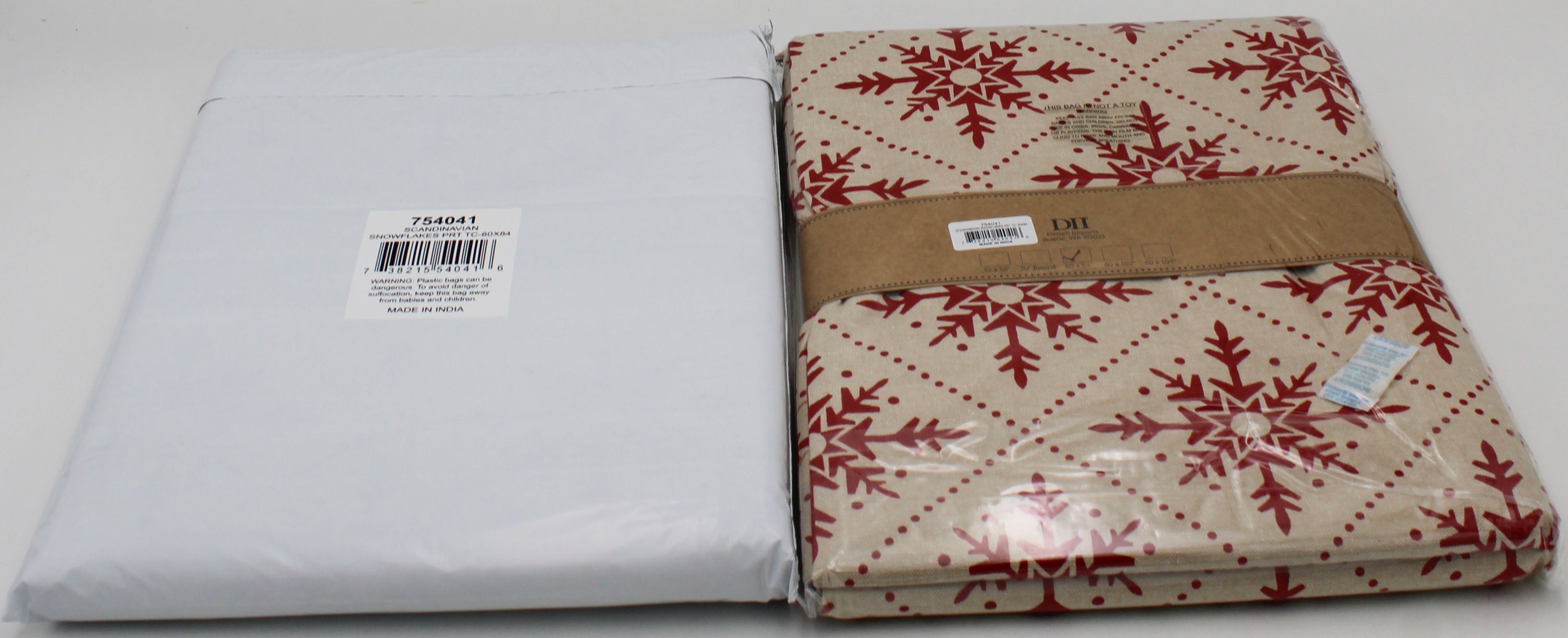 TABLECLOTH - 60 X 84 SCANDINAVIAN SNOWFLAKES