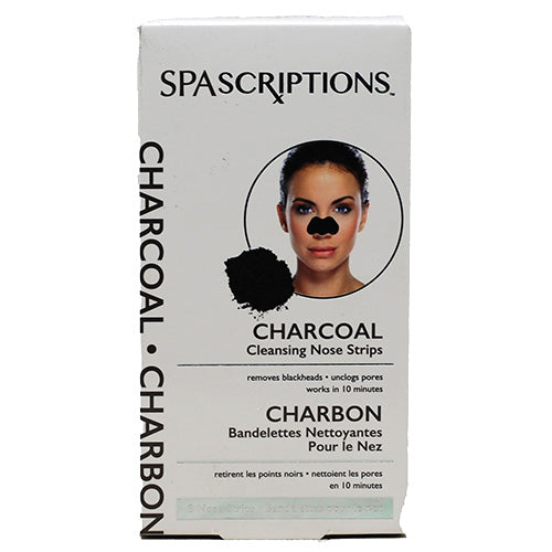 SPASCRIPTIONS CHARCOAL CLEANSING NOSE STRIPS 8CT