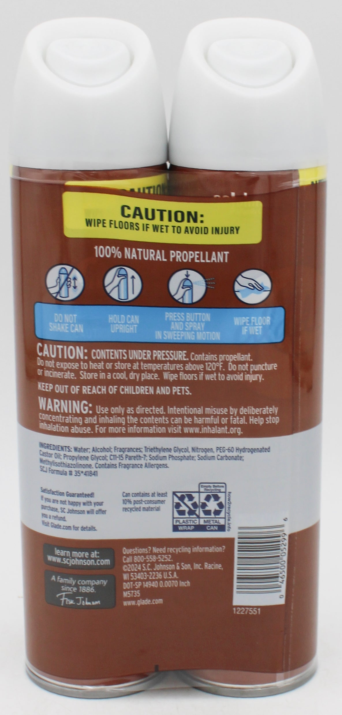 SP GLADE ODOR FIGHTING SOFT MIST 8 oz 2PK CASHMERE WOODS