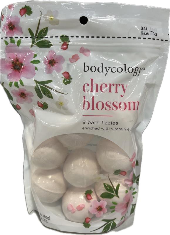SP BODYCOLOGY CHERRY BLOSSOM 8 BATH FIZZIES 2.1oz NI