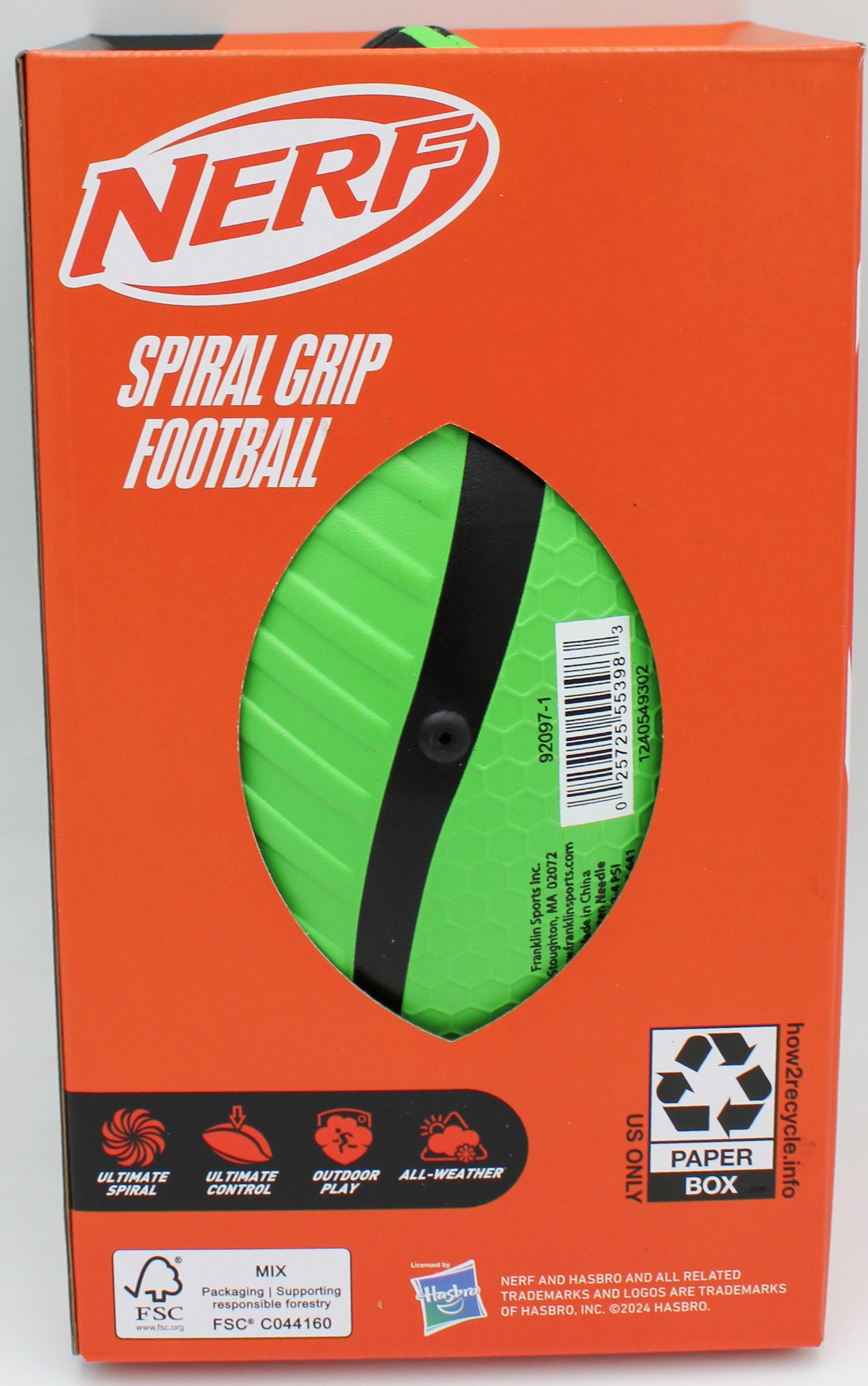 FRANKLIN NERF SPIRAL GRIP FOOTBALL JUNIOR
