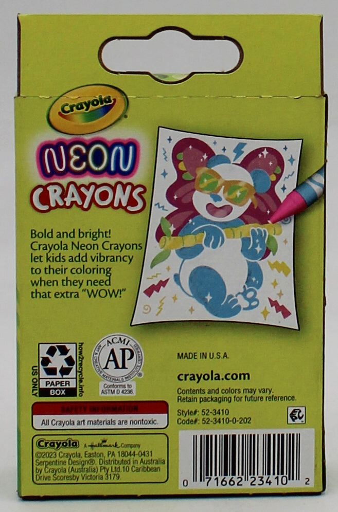 CRAYOLA 24CT CRAYONS, NEON NI