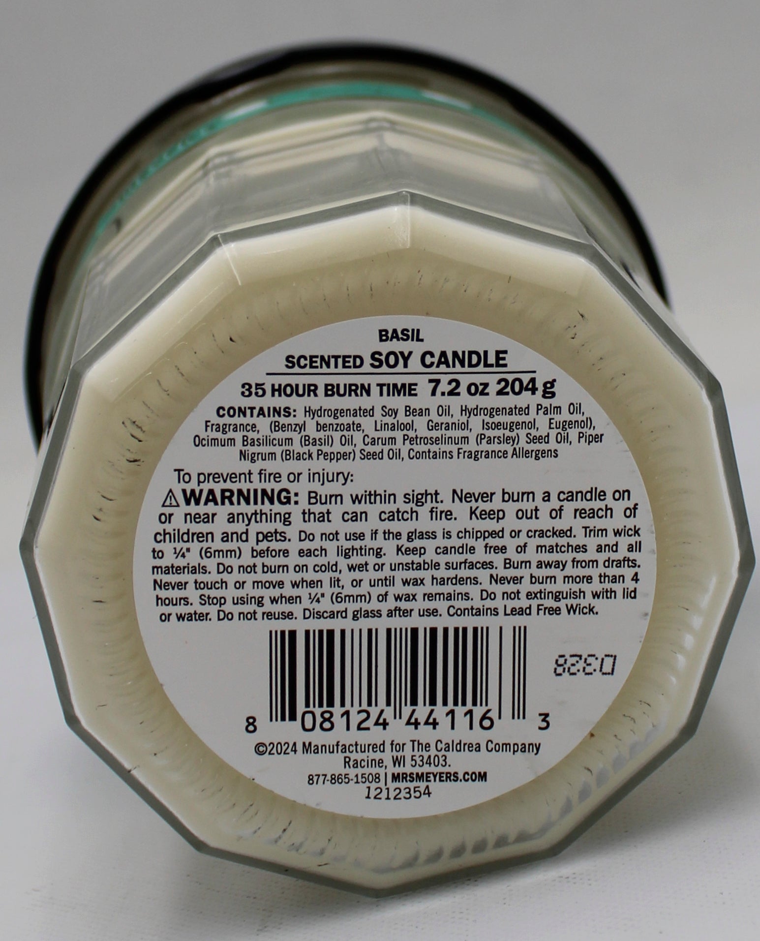 MRS MEYERS SOY CANDLE BASIL 7.2oz US