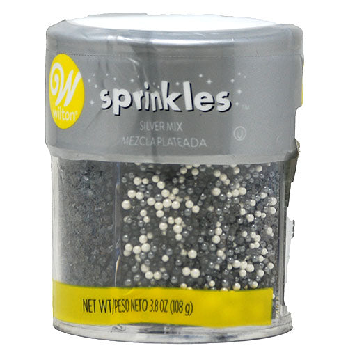 WILTON SPRINKLES 3.8oz-SILVER MIX