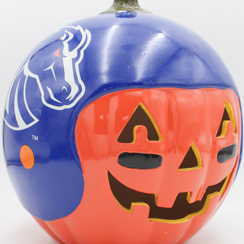 BOISE STATE BRONCOS CERAMIC PUMPKIN HELMET 10"