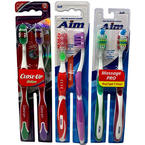 CLOSEUP/AIM T/BRUSH 2CT-MED/SOFT-NI.