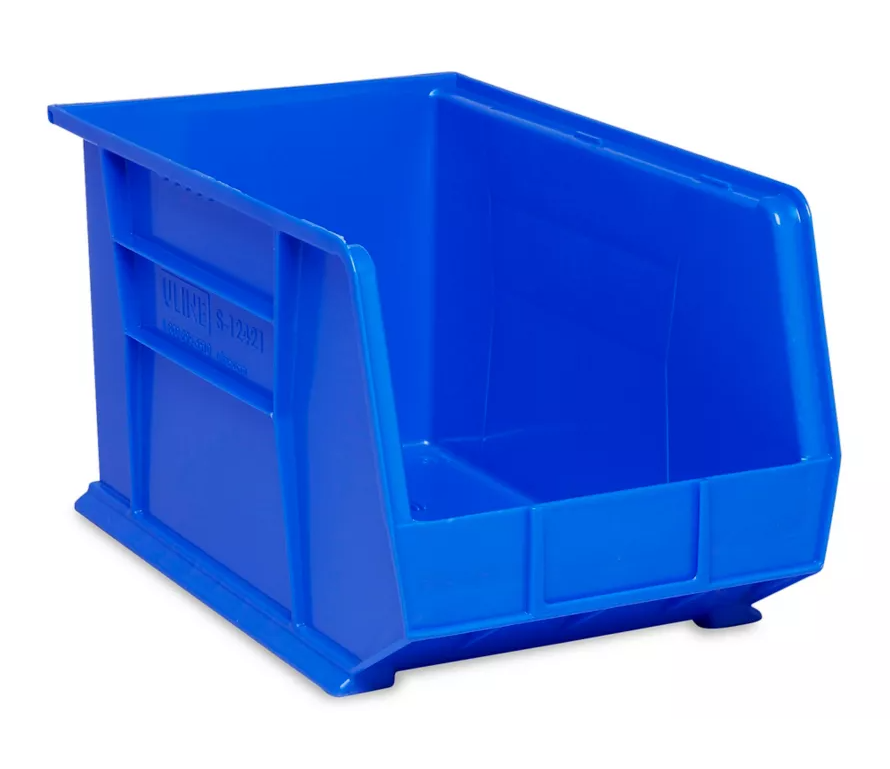 S-12421 HOPPER BIN 18x11x10 BLUE USED