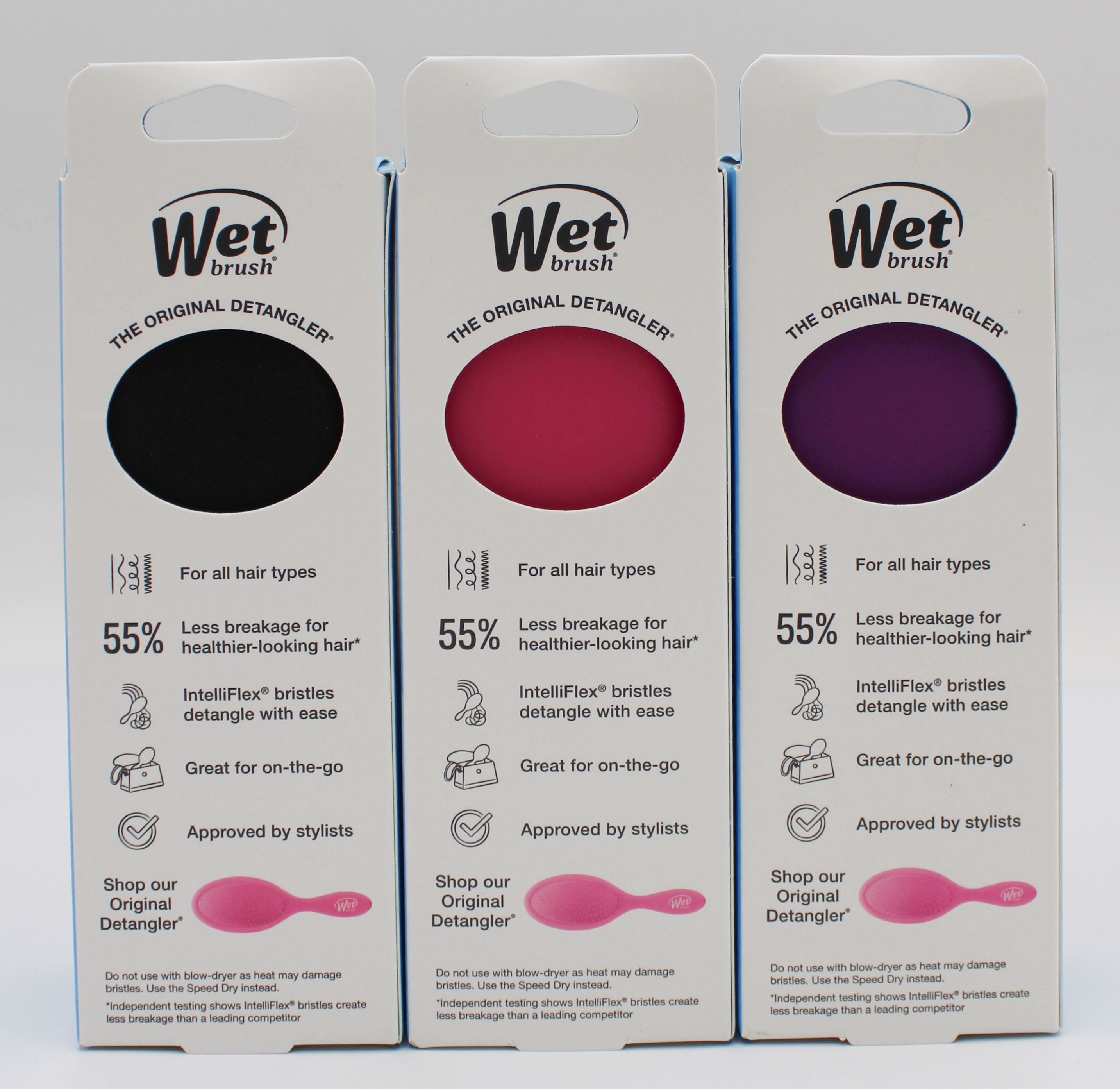 WET BRUSH MINI DETANGLER FROST  3 ASSORTED COLORS NI