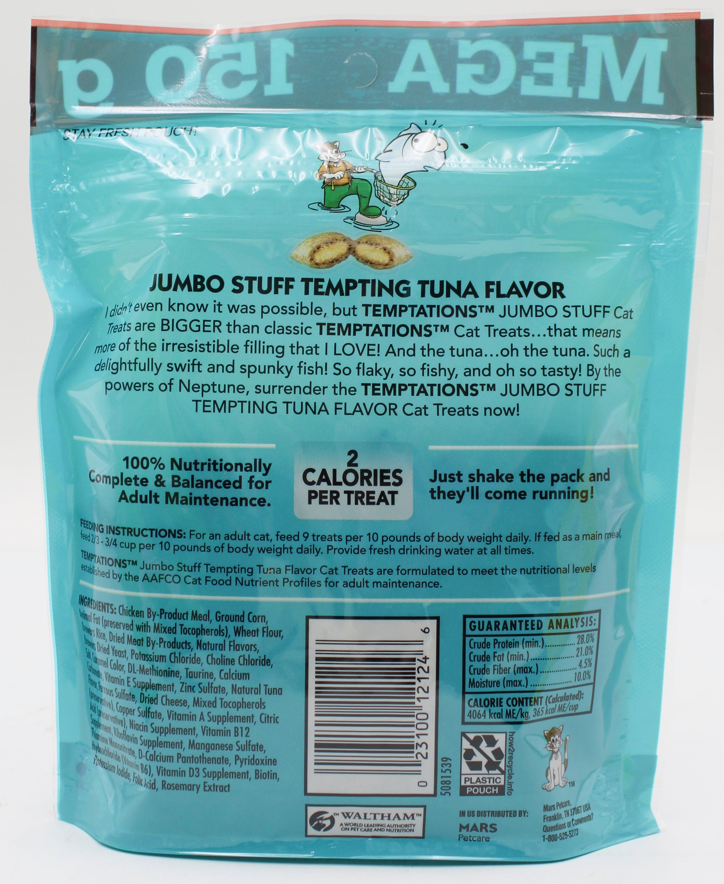 TEMPTATIONS Jumbo Stuff Tuna Flavor Cat Treats 5.3oz