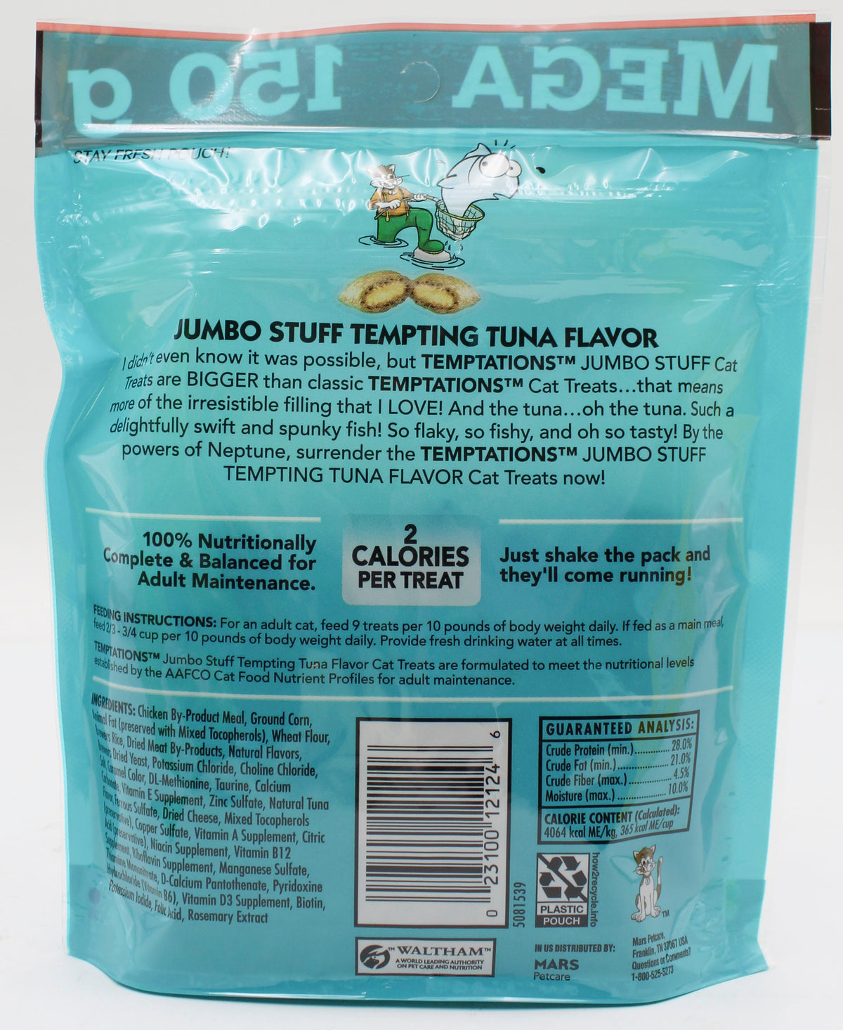 TEMPTATIONS JUMBO STUFF TUNA FLAVOR CAT TREATS 5.3OZ BB 1/7/2027
