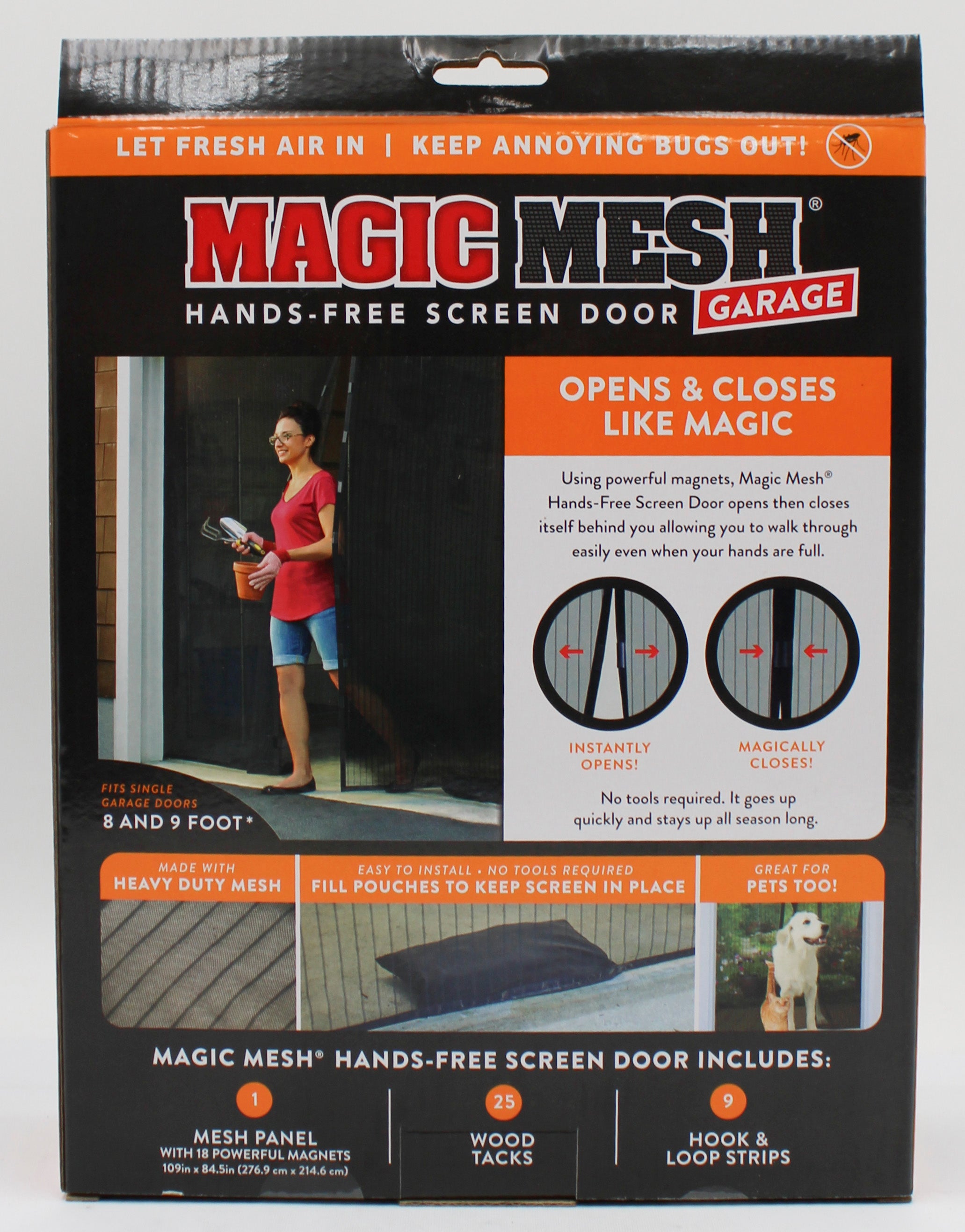 MAGIC MESH GARAGE DOOR HANDS FREE SCREEN NI