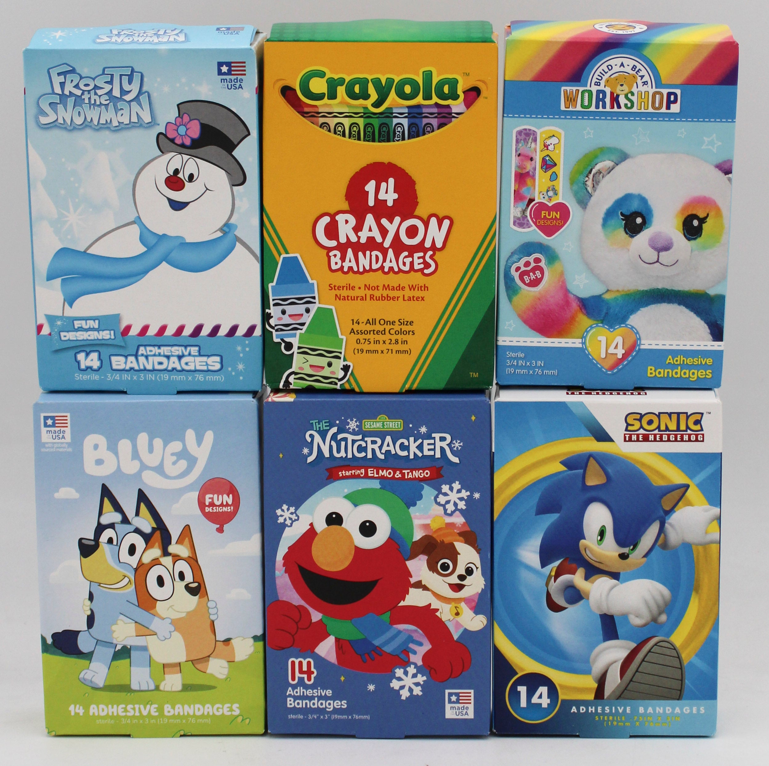 ASSORTED LICENSED 14ct ADHESIVE BANDAGES PP$1