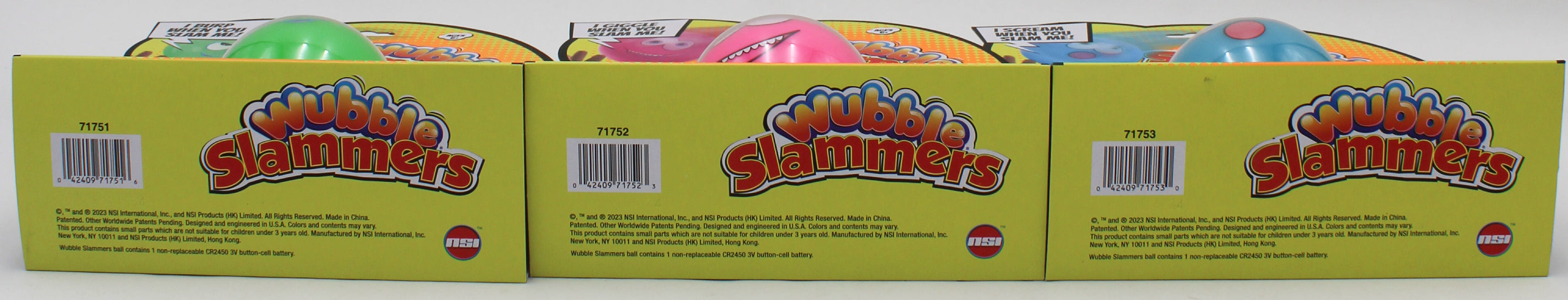 WUBBLR SLAMMERS 3"ASSTORTED -BURP