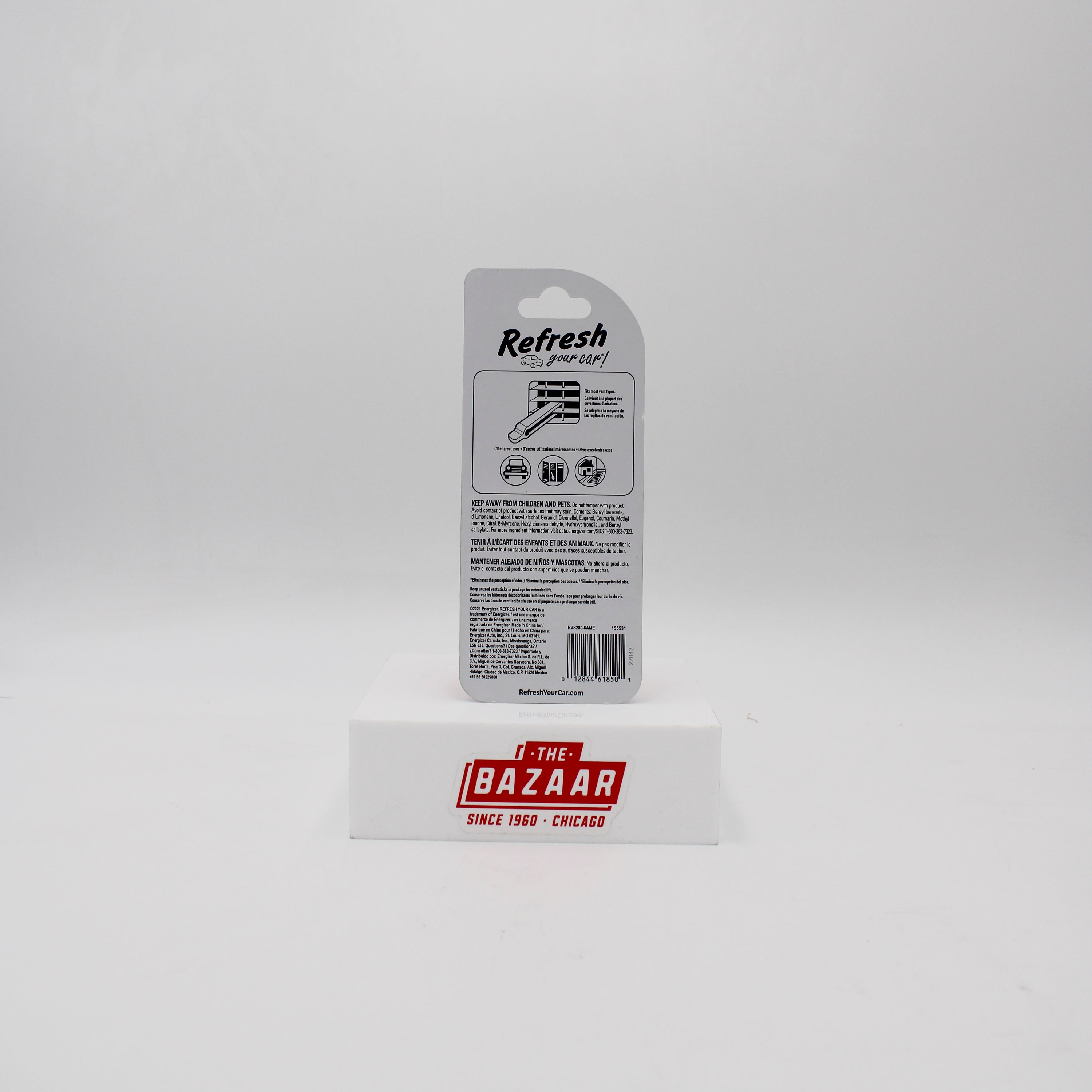 CALIFORNIA SCENTS! AGED CEDAR VENT STICKS CAR AIR FRESHENER - (6-PACK) NI