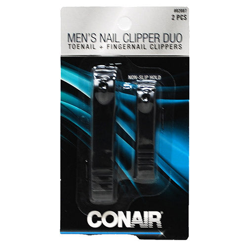 MENS NAIL CLIPPER 2PC-BLK MATTE NI