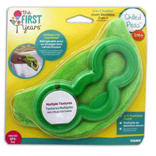 2IN1 TEETHER SOFT POUCH-CHILLED PEA