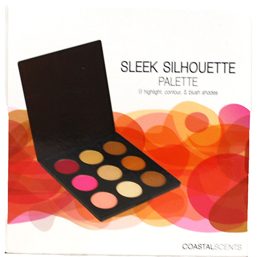 Sleek Silhouette 9-Colour Highlight & Contour Blush Palette