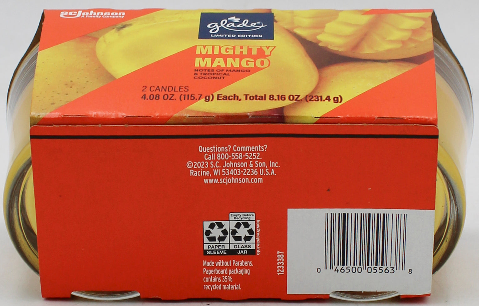 GLADE CANDLE MIGHTY MANGO 2ct 4.08oz US