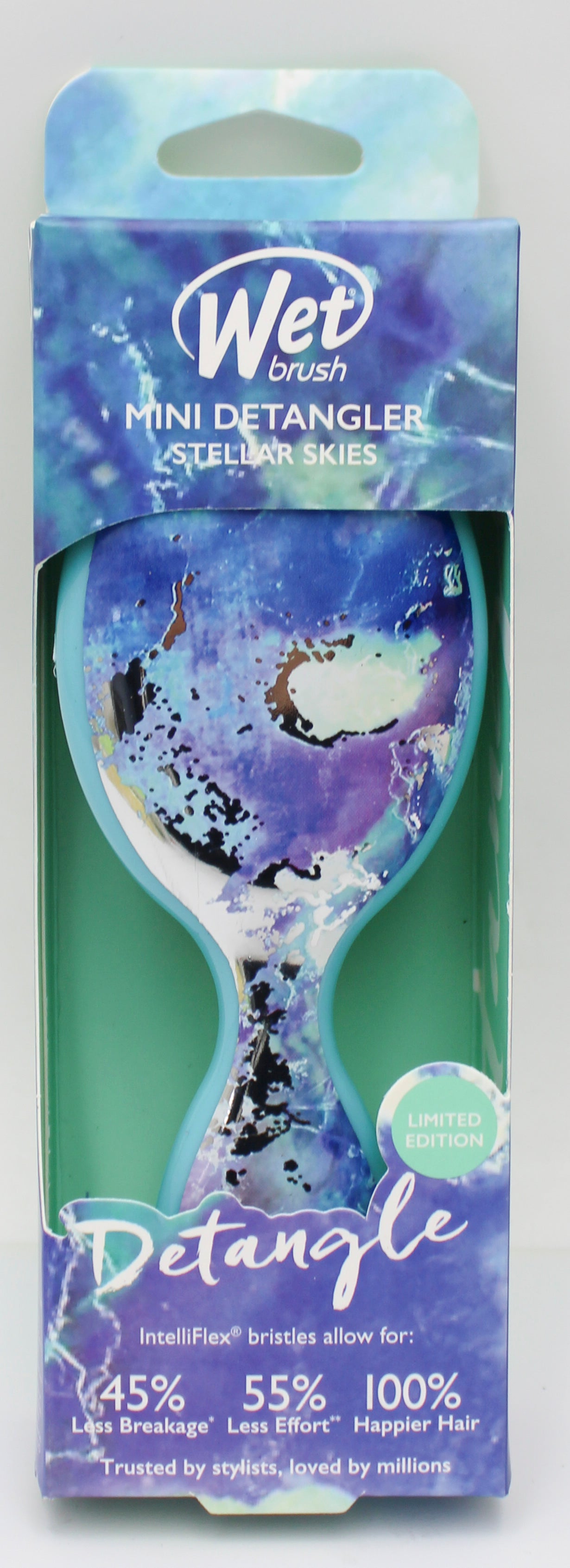 WET BRUSH MINI DETANGLER STELLAR SKIES -TURQUOISE NI