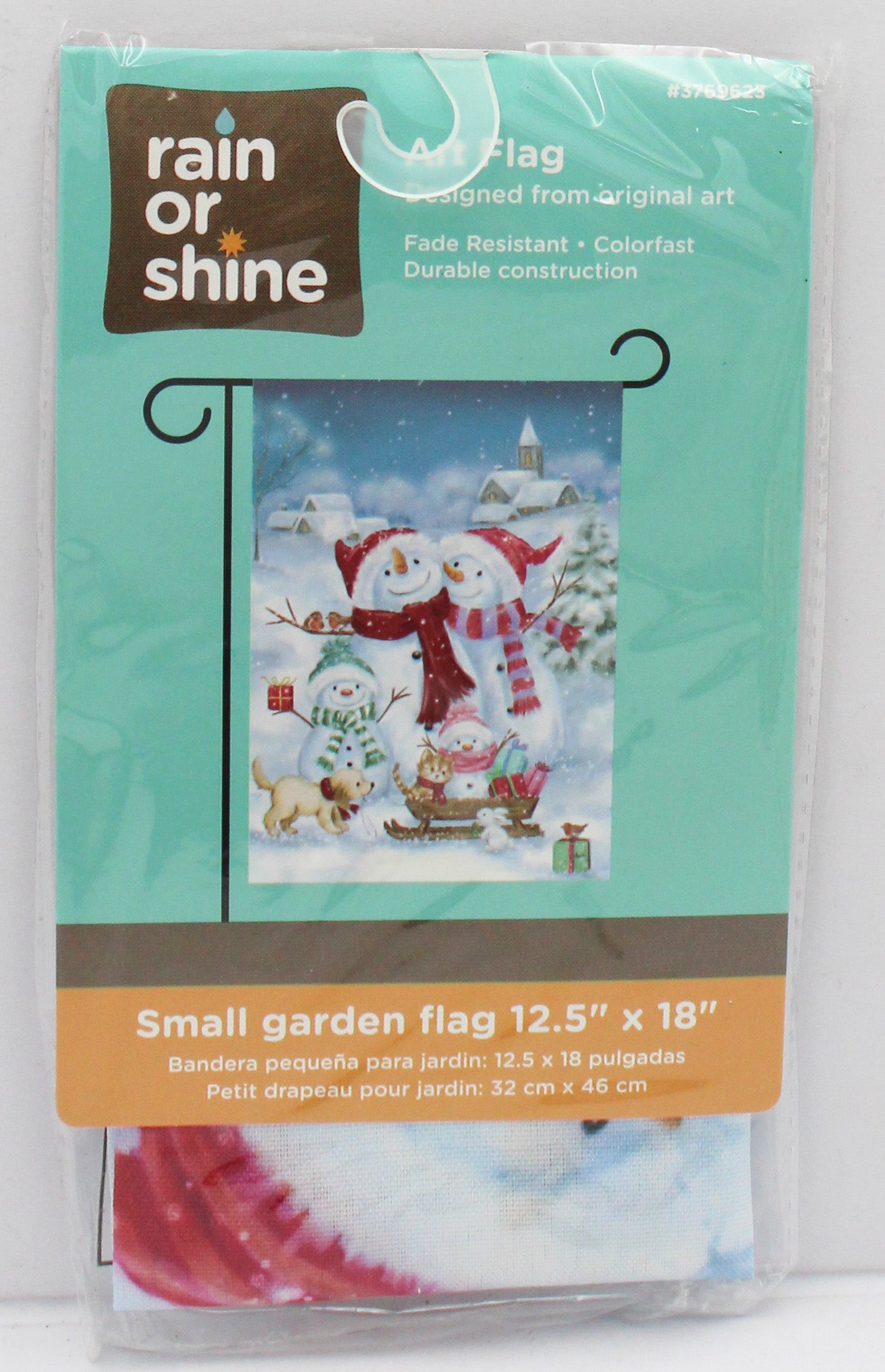 GARDEN FLAG - SNOWMEN 12.5in a 18in