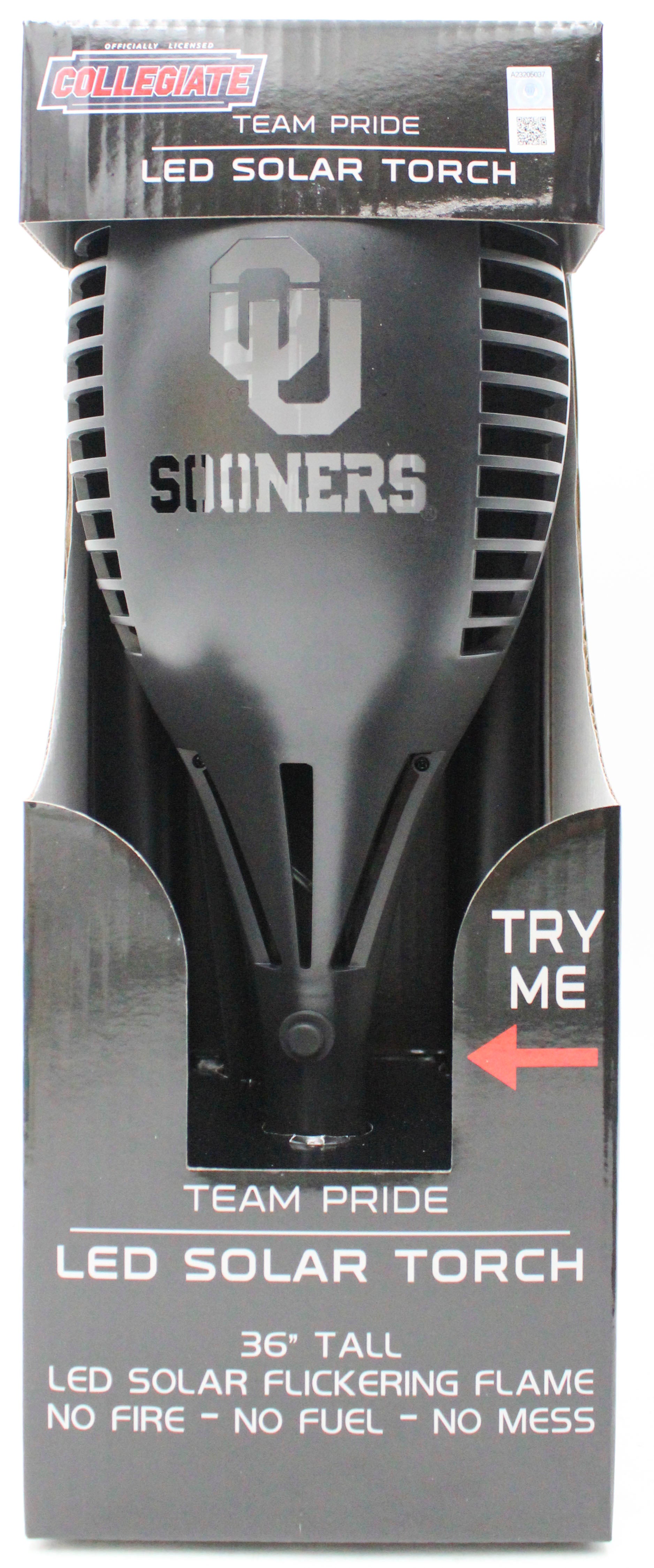 OKLAHOMA SOONERS LED SOLAR TORCH 36"