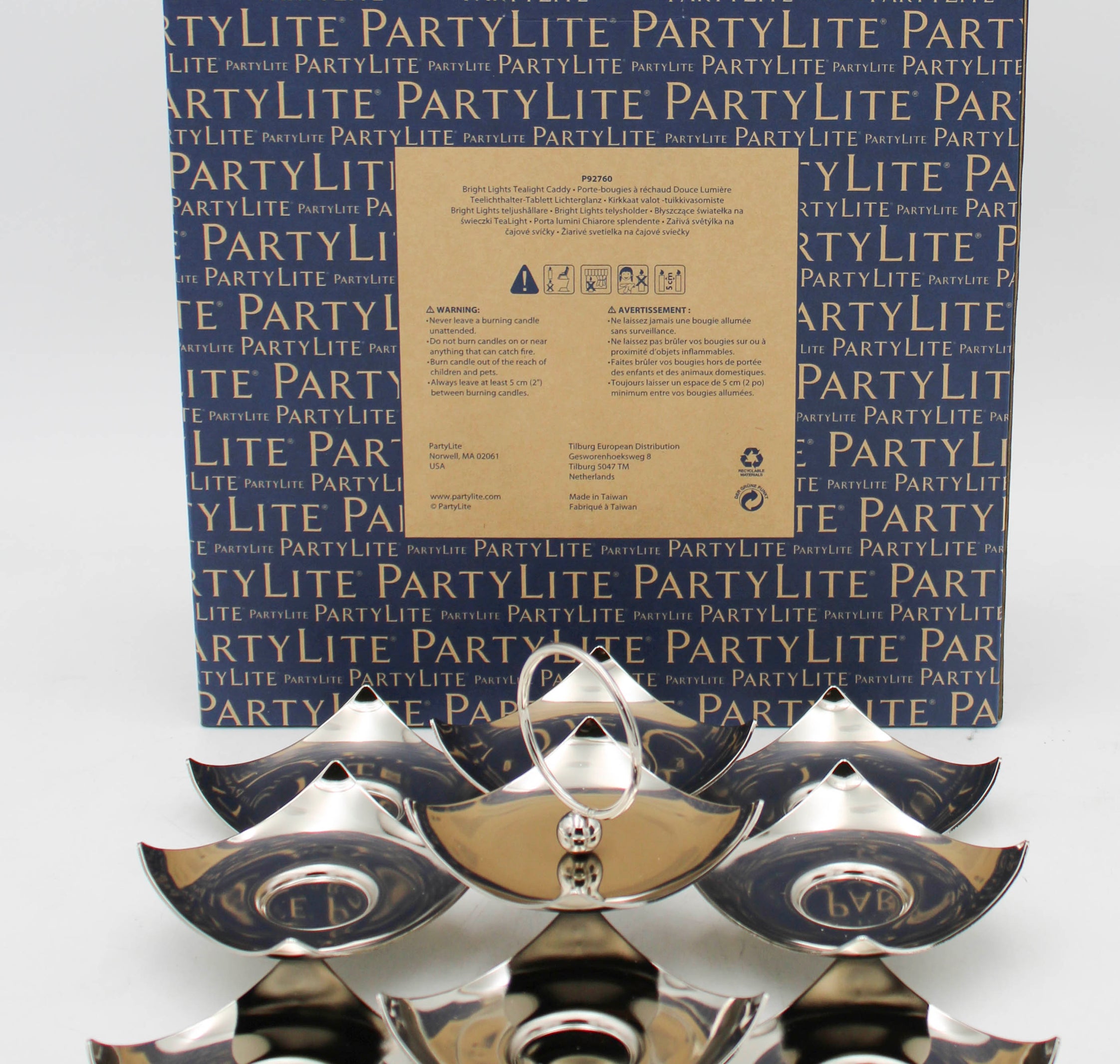 PARTYLITE BRIGHT LIGHTS TEALIGHT CADDY 10"W x 10"H