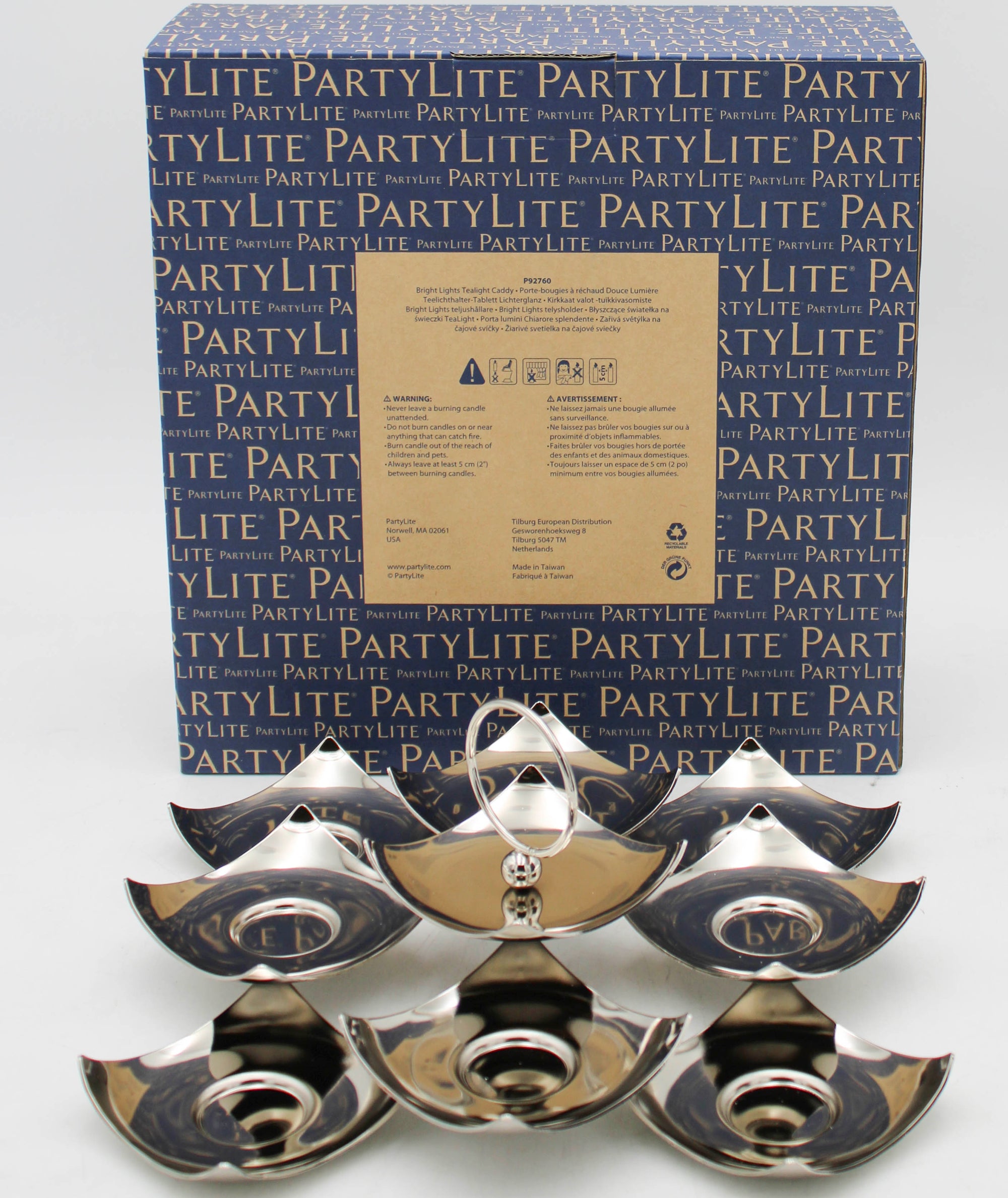 PARTYLITE BRIGHT LIGHTS TEALIGHT CADDY 10"W x 10"H