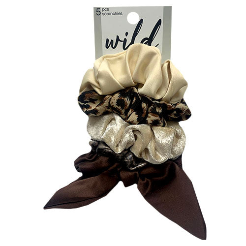 SCUNCI HAIR SCRNCHIE 5CT-WLD/AST-NI